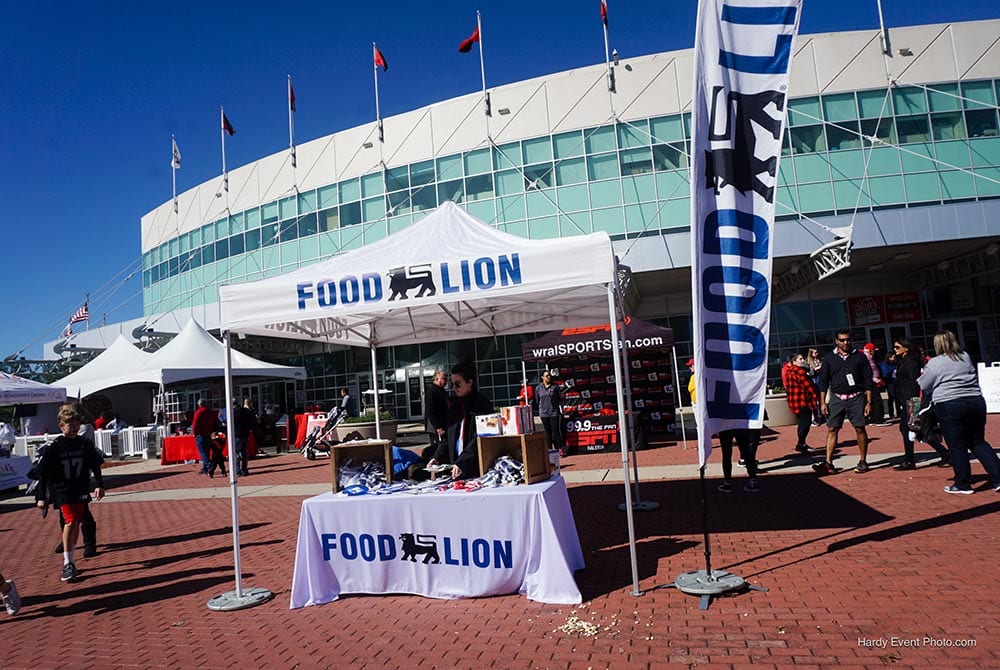 Food lion booth in front of event center