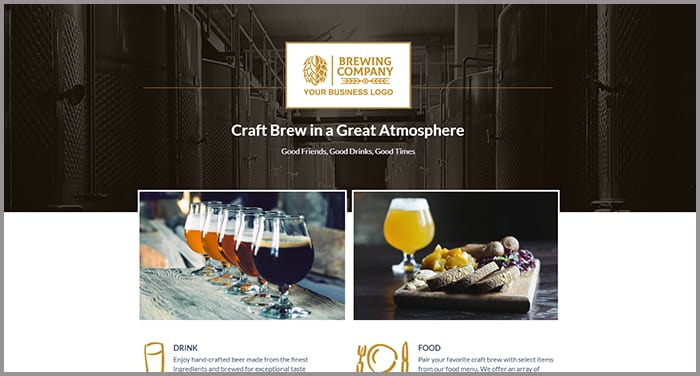 Brewery template for landing page