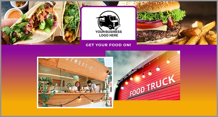 Food truck template for landing page