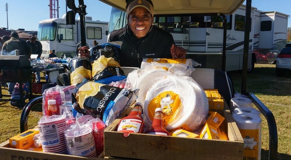 Woman selling stuff